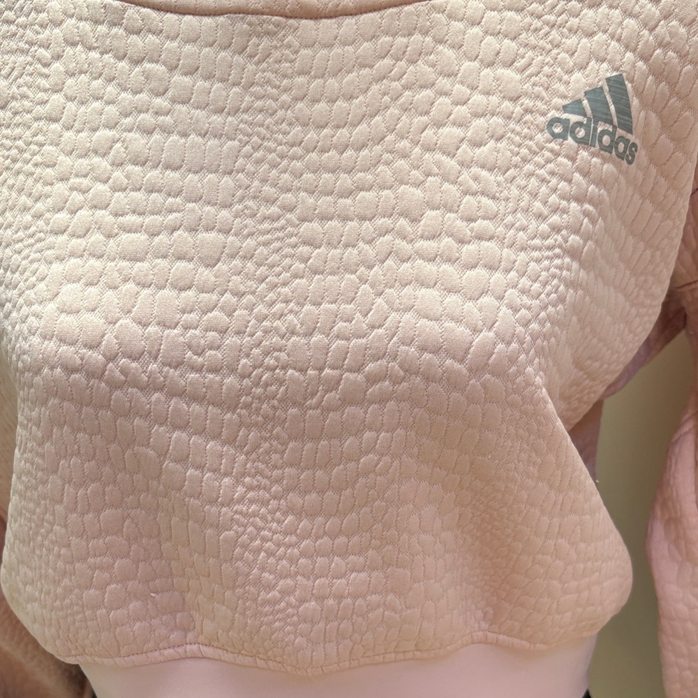 Adidas Aktiv Light Pink Cropped Sweatshirt - Picture 2 of 10